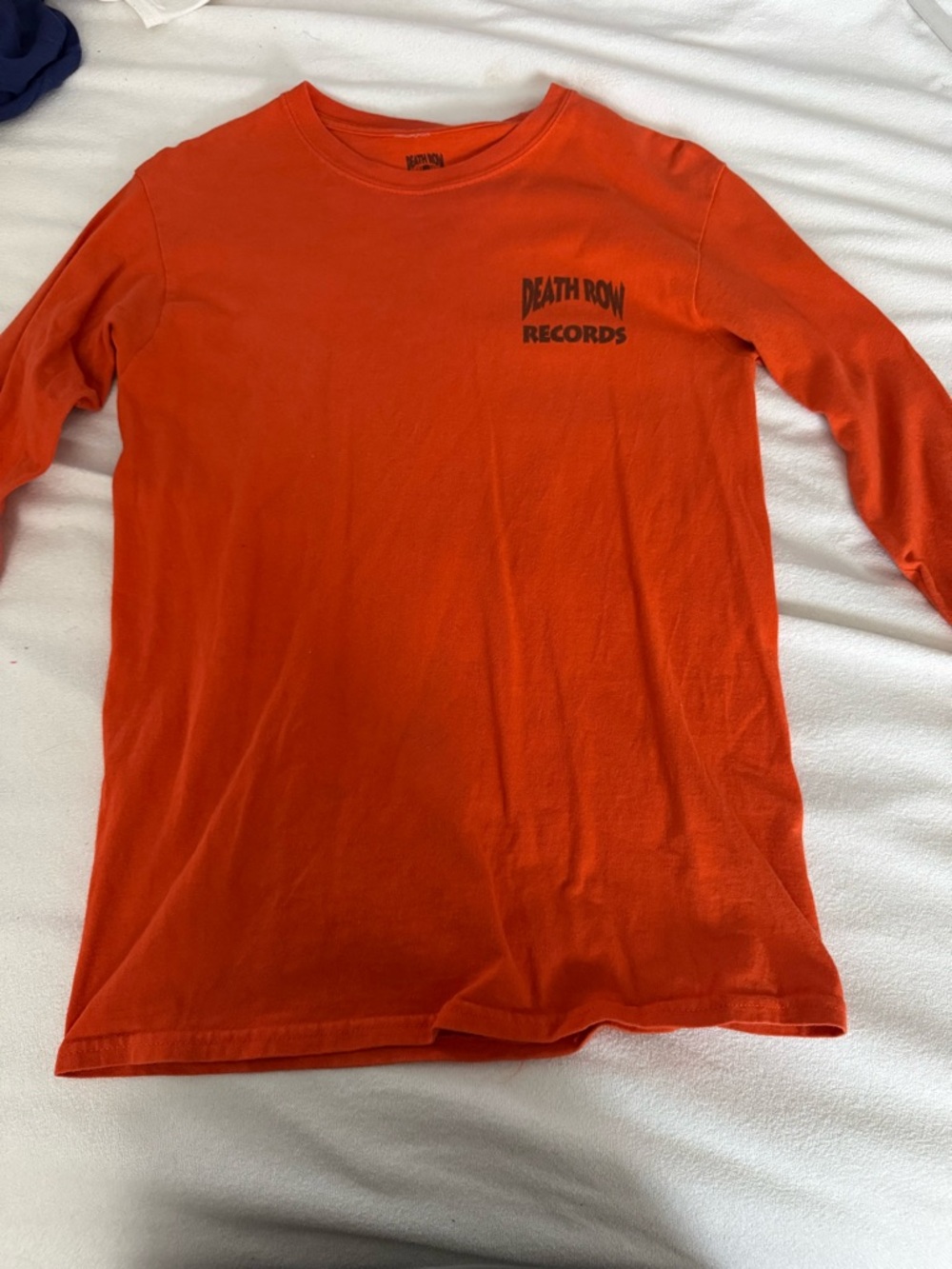 Death Row Records Men's Long Sleeve Tee - Orange